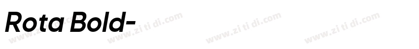 Rota Bold字体转换